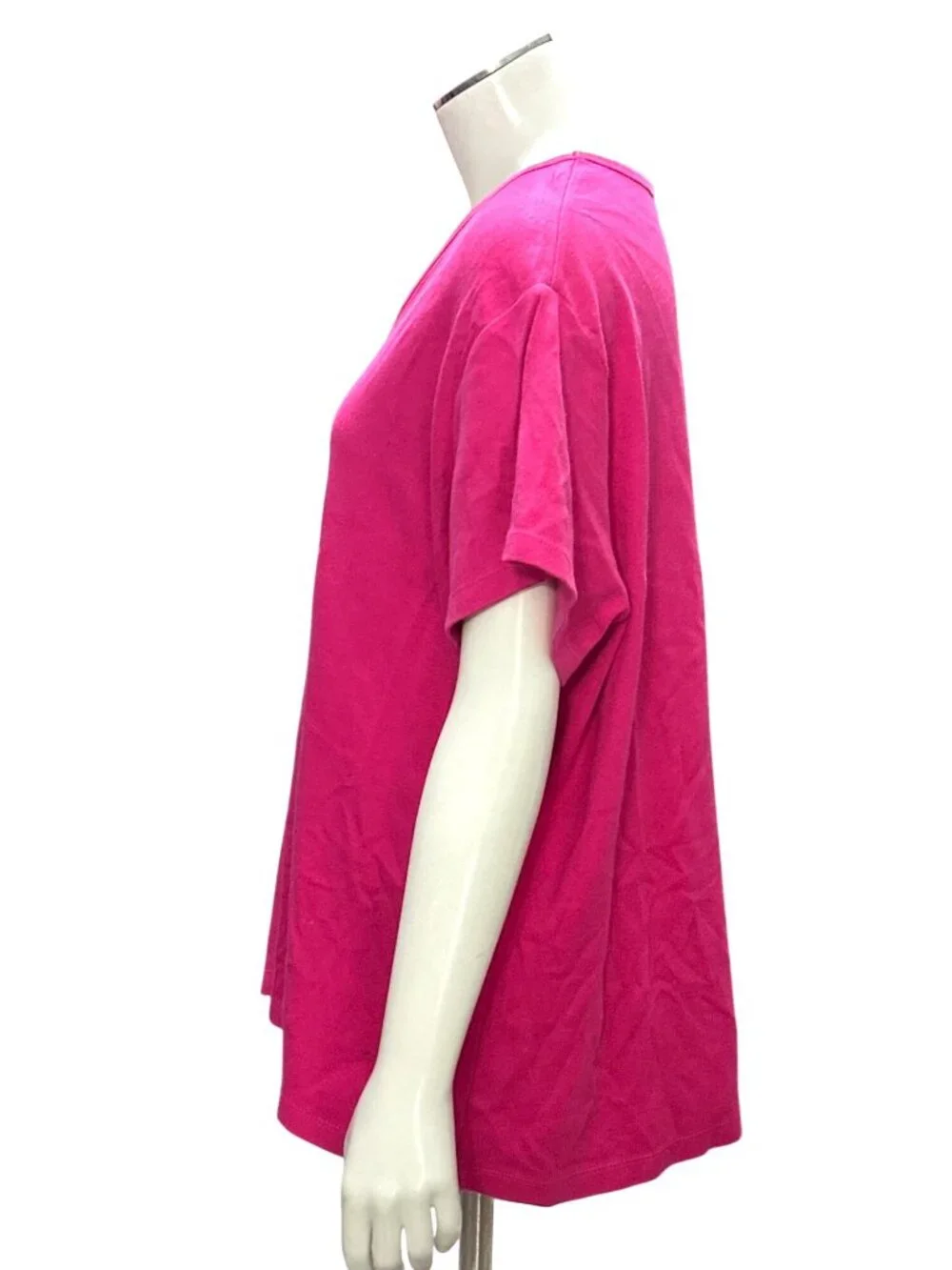 Venezia Jeans Size 26 28 Pink V Neck Short Sleeve Tee Stretch Casual Y2K Resort - Picture 7 of 8